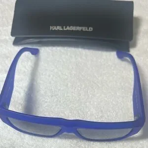 Karl Lagerfeld Vibrant Blue Eyewear Karl Lagerfeld KL6050 425 Transparent Petrol Blue Eyeglasses  main image 2